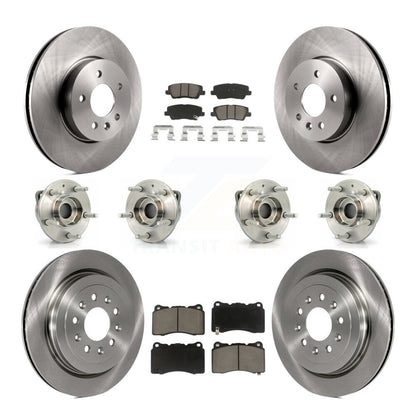 Kit de plaquettes de Rotor de frein, roulement de moyeu avant et arrière (10 pièces) pour Cadillac ATS AW 2013 – 2015