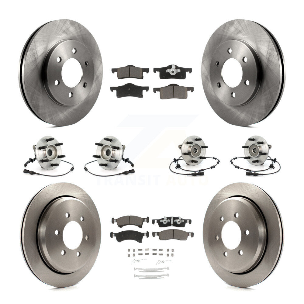 Kit de rotors et plaquettes de frein, roulement de moyeu avant et arrière (10 pièces) pour Ford Expedition Lincol