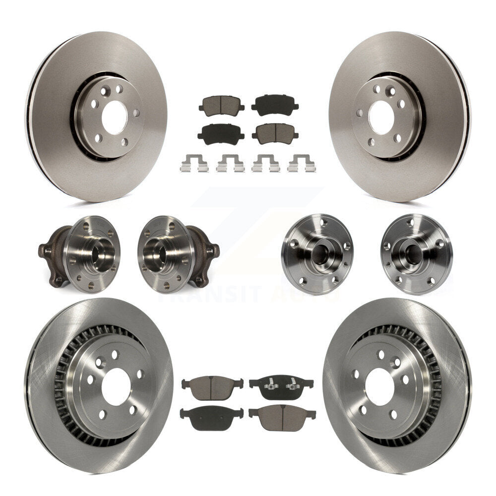 Kit de rotor et de plaquettes de frein avec roulement de moyeu avant et arrière (10 pièces) pour Volvo XC60 AW 2010 – 2015