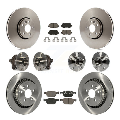 Kit de rotor et de plaquettes de frein avec roulement de moyeu avant et arrière (10 pièces) pour Volvo XC60 AW 2010 – 2015