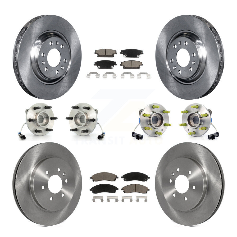 Kit de Rotor et plaquettes de frein à disque, roulement de moyeu avant et arrière (10 pièces) pour Cadillac SRX AW