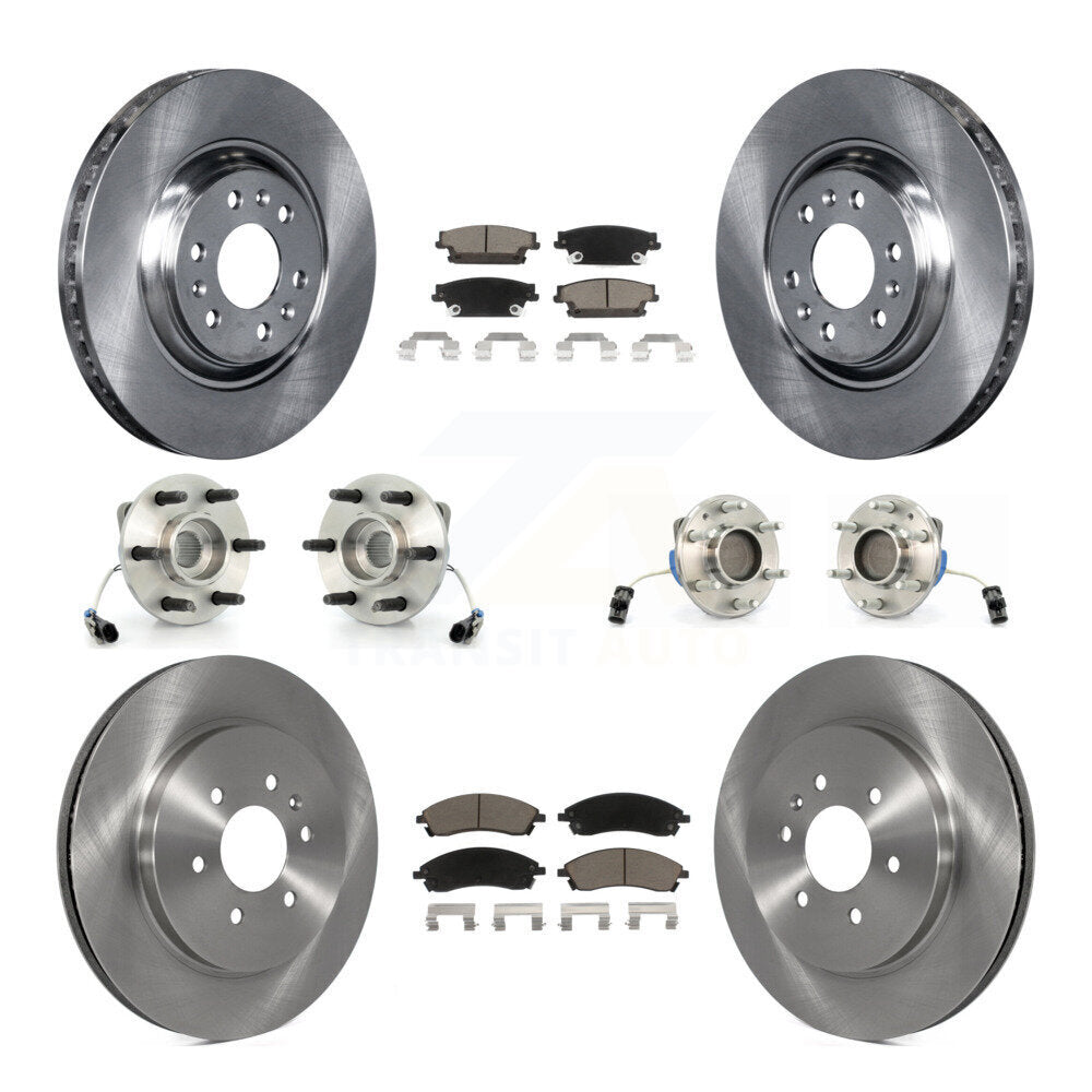 Kit de Rotor et plaquettes de frein à disque, roulement de moyeu avant et arrière (10 pièces) pour Cadillac SRX RW