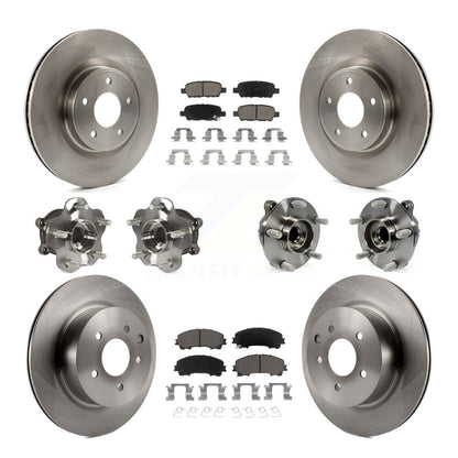 Kit de rotor et plaquettes de frein avec roulement de moyeu avant et arrière (10 pièces) pour INFINITI QX50 RW 16-17
