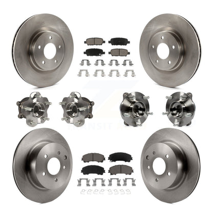 Kit de rotors et plaquettes de frein avec roulement de moyeu avant et arrière (10 pièces) pour INFINITI QX50 AW 16-17