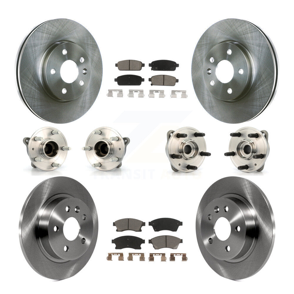 Kit de plaquettes de rotor de frein, roulement de moyeu avant et arrière (10 pièces) pour Chevrolet Cruze 2011 – 2012