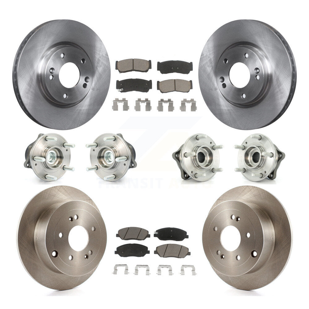 Kit de plaquettes de Rotor de frein, roulement de moyeu avant et arrière (10 pièces) pour Hyundai Santa Fe FW 07-09