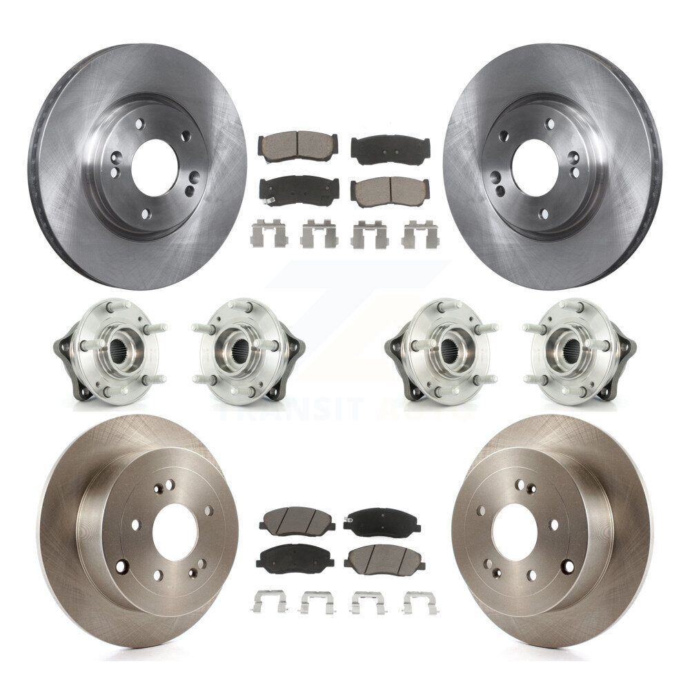Kit de plaquettes de Rotor de frein, roulement de moyeu avant et arrière (10 pièces) pour Hyundai Santa Fe AW 07-09
