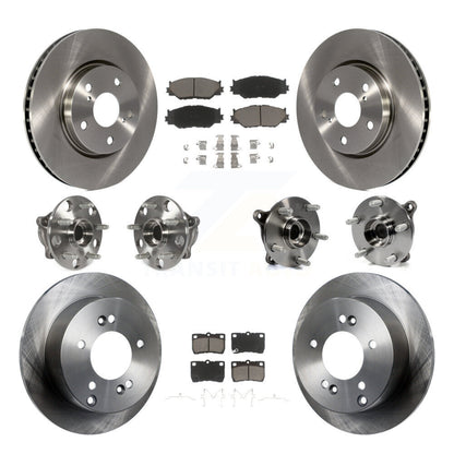 Kit de rotors et plaquettes de frein à disque, roulements de moyeu avant et arrière (10 pièces) pour Lexus IS250