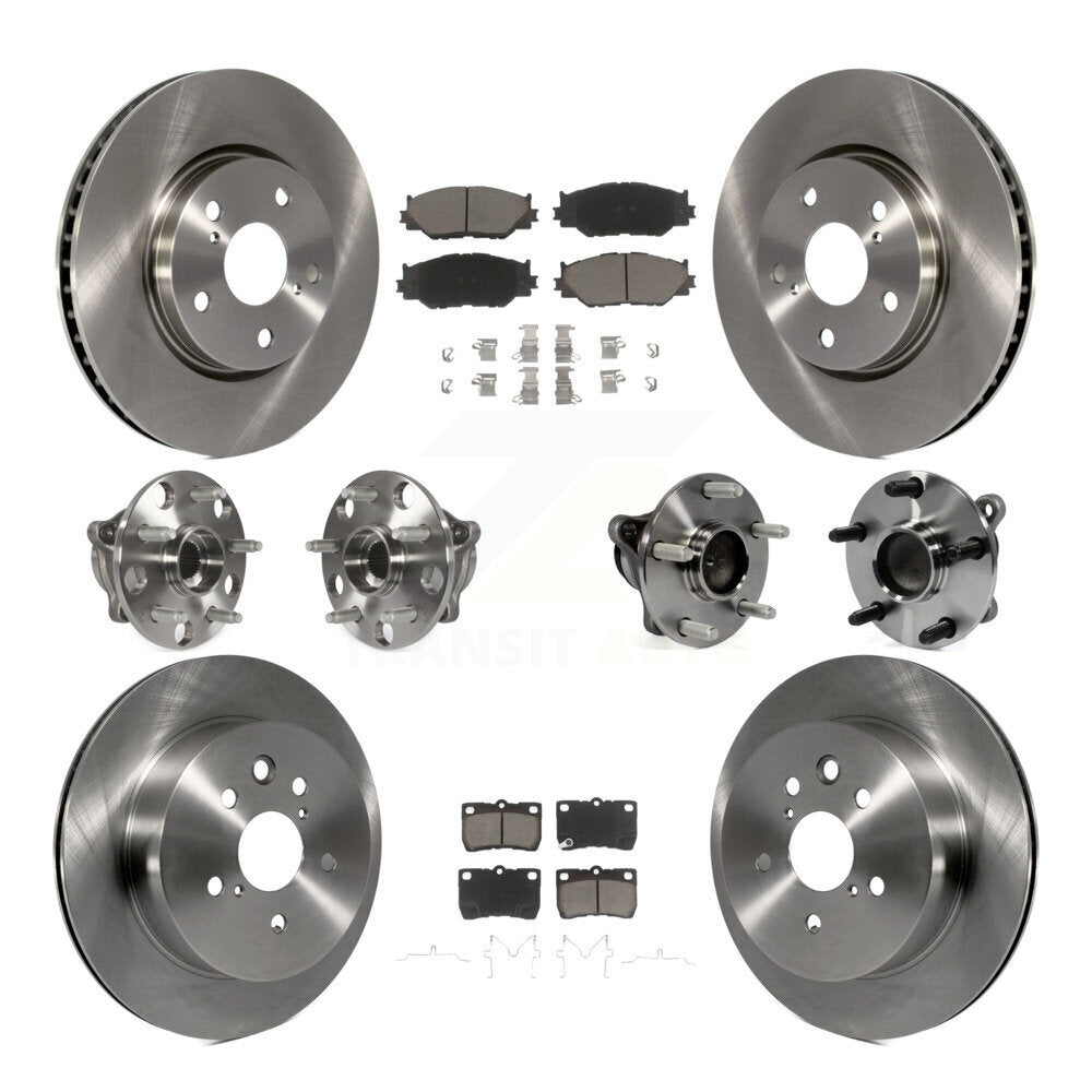 Kit de Rotor et de plaquettes de frein, roulement de moyeu avant et arrière (10 pièces) pour Lexus IS250 C avec RW