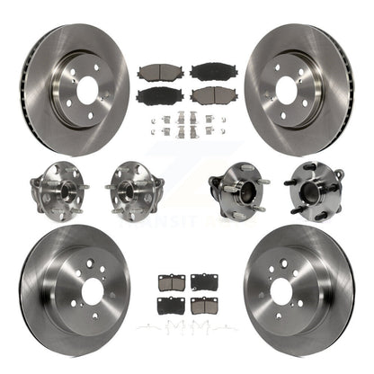 Kit de Rotor et de plaquettes de frein, roulement de moyeu avant et arrière (10 pièces) pour Lexus IS250 C avec RW