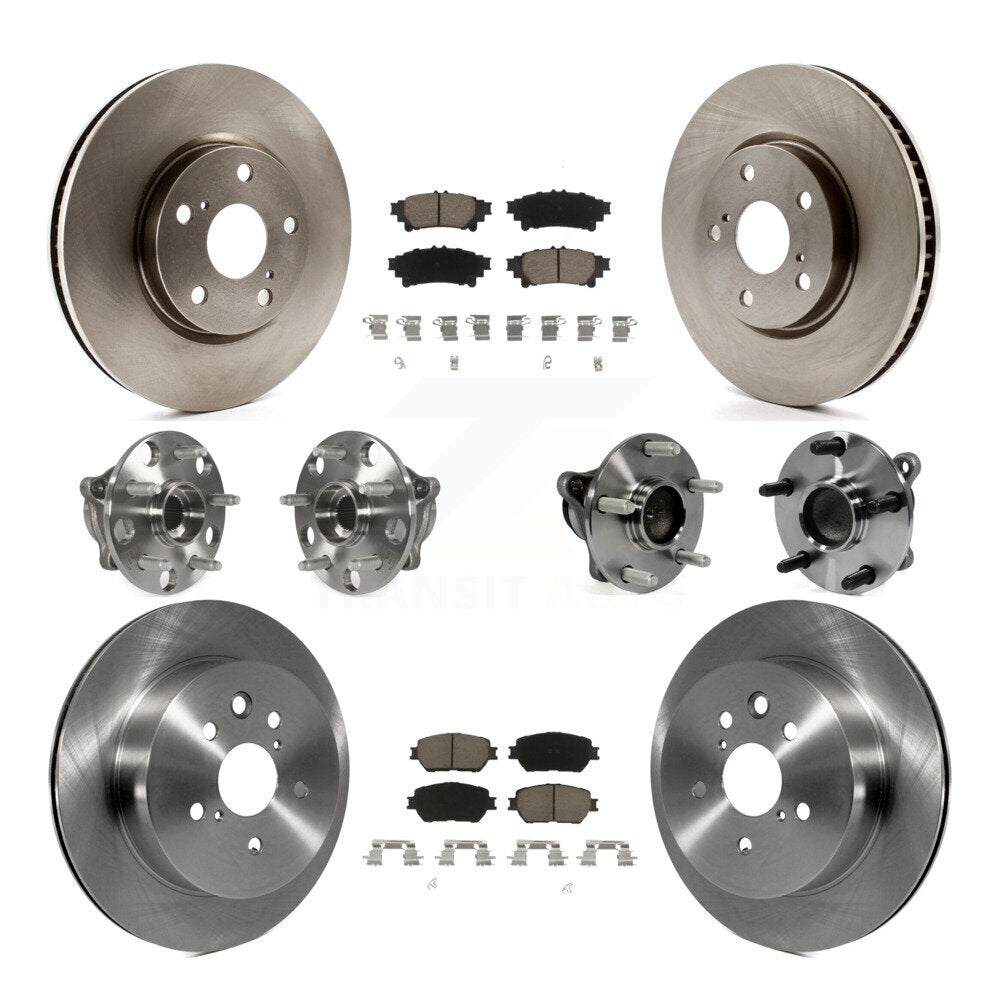 Kit de plaquettes de Rotor de frein, roulement de moyeu avant et arrière (10 pièces) pour Lexus IS250 C F Sport 14