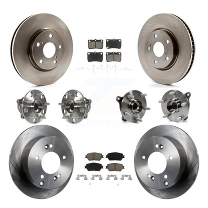 Kit de rotors et plaquettes de frein à disque, roulements de moyeu avant et arrière (10 pièces) pour Lexus IS250