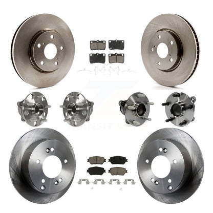 Kit de rotors et plaquettes de frein à disque, roulements de moyeu avant et arrière (10 pièces) pour Lexus IS250