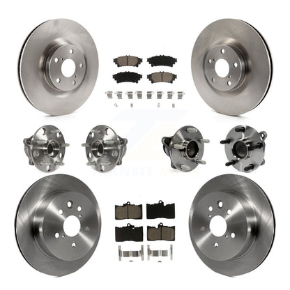 Kit de Rotor et plaquettes de frein, roulement de moyeu avant et arrière (10 pièces) pour Lexus IS350 C F Sport