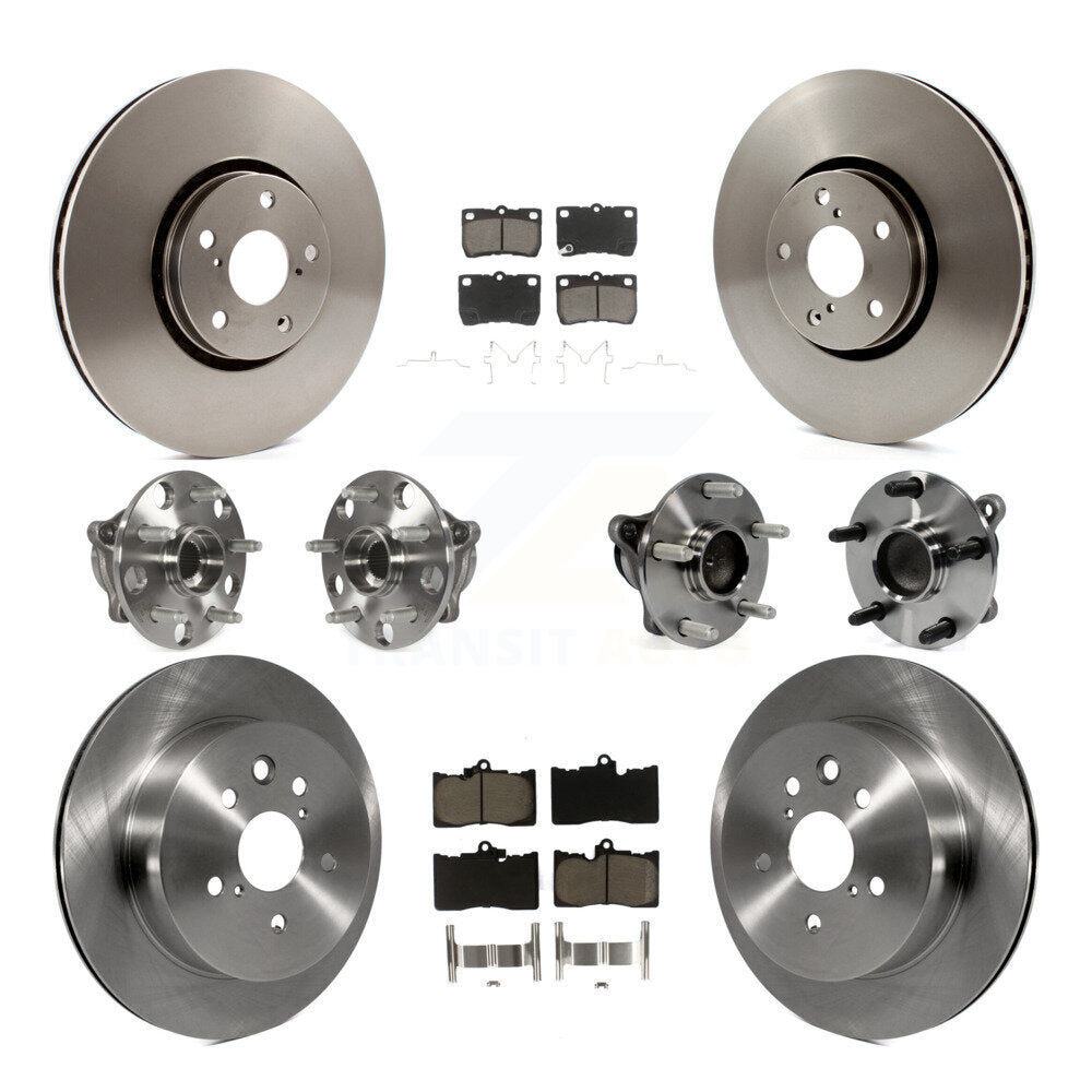 Kit de Rotor et de plaquettes de frein, roulement de moyeu avant et arrière (10 pièces) pour Lexus IS350 GS350 GS450