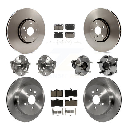 Kit de Rotor et de plaquettes de frein, roulement de moyeu avant et arrière (10 pièces) pour Lexus IS350 GS350 GS450