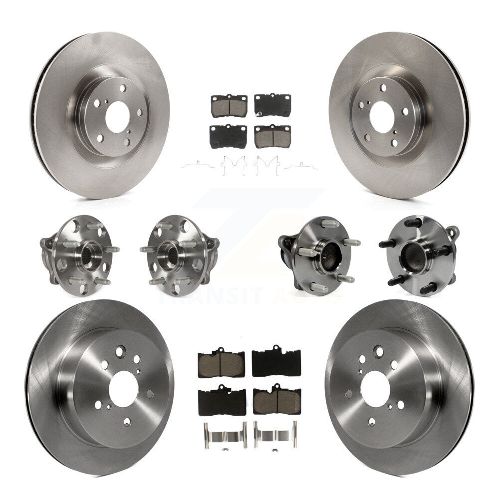 Kit de Rotor et de plaquettes de frein, roulement de moyeu avant et arrière (10 pièces) pour Lexus IS350 GS350 GS450