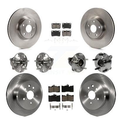 Kit de Rotor et de plaquettes de frein, roulement de moyeu avant et arrière (10 pièces) pour Lexus IS350 GS350 GS450