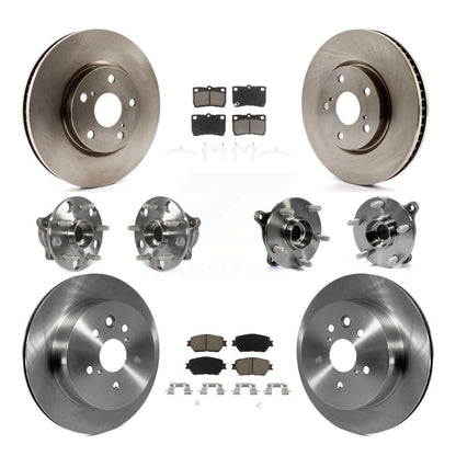 Kit de plaquettes de rotor de frein à disque, roulement de moyeu avant et arrière (10 pièces) pour Lexus GS300 AW 2006