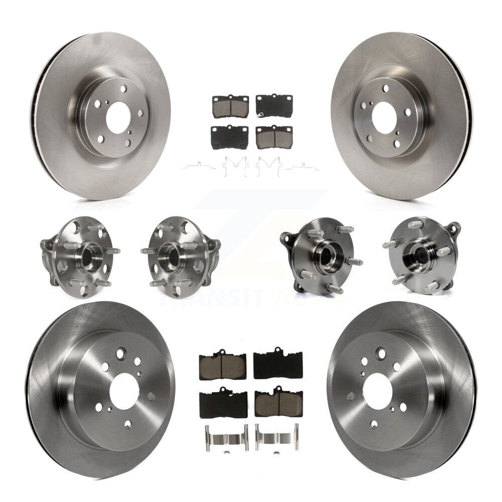Kit de Rotor et de plaquettes de frein à disque, roulement de moyeu avant et arrière (10 pièces) pour Lexus GS350 IS35