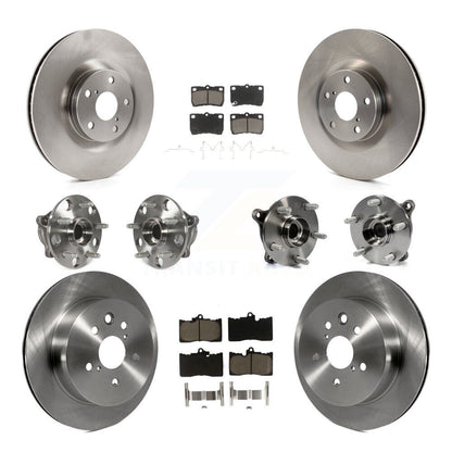 Kit de Rotor et de plaquettes de frein à disque, roulement de moyeu avant et arrière (10 pièces) pour Lexus GS350 IS35