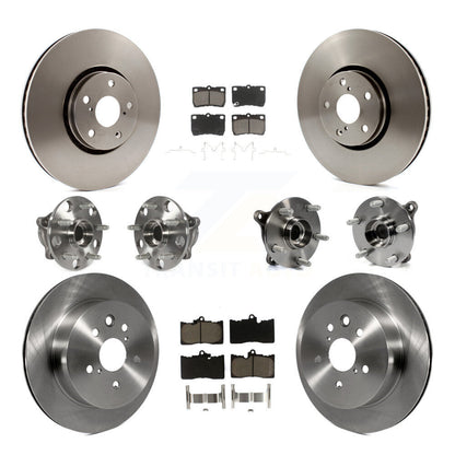 Kit de rotors et plaquettes de frein à disque, roulements de moyeu avant et arrière (10 pièces) pour Lexus IS350