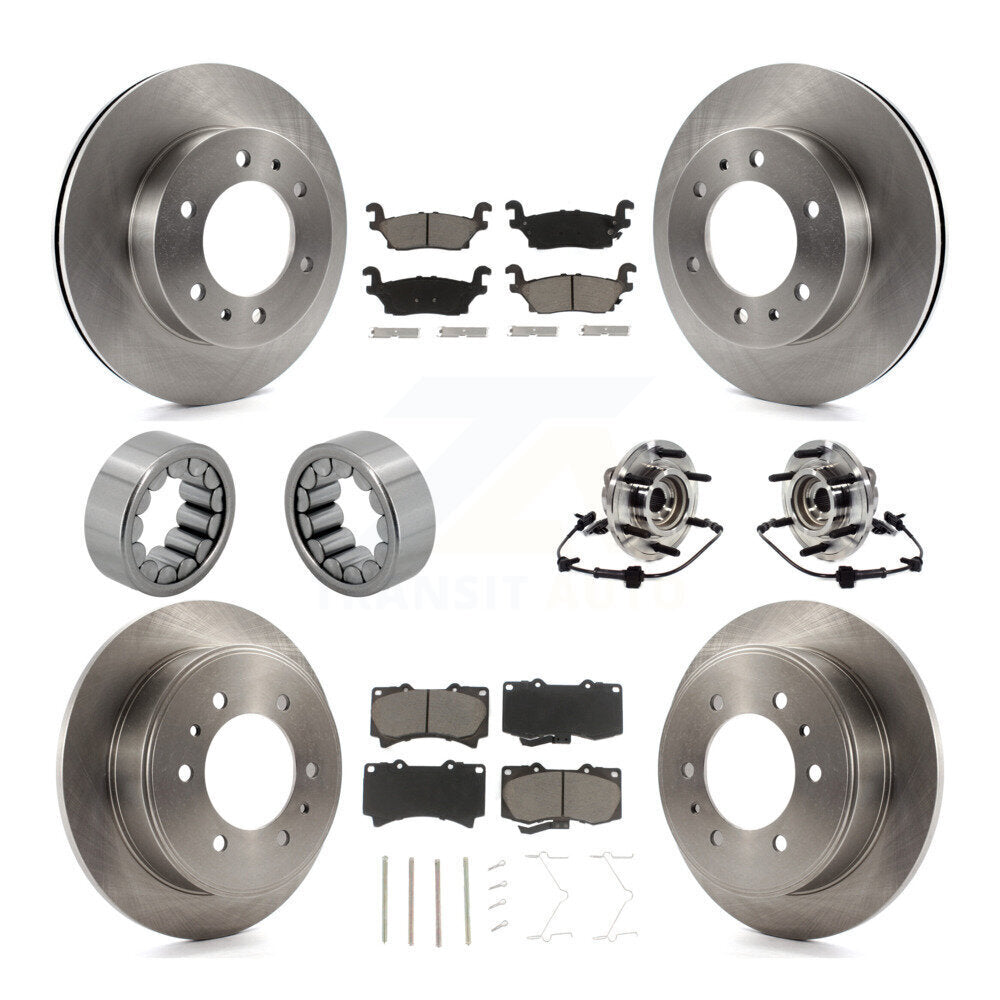 Kit de patins et rotors de frein à disque, roulement de moyeu avant et arrière (10 pièces) pour Hummer H3T H