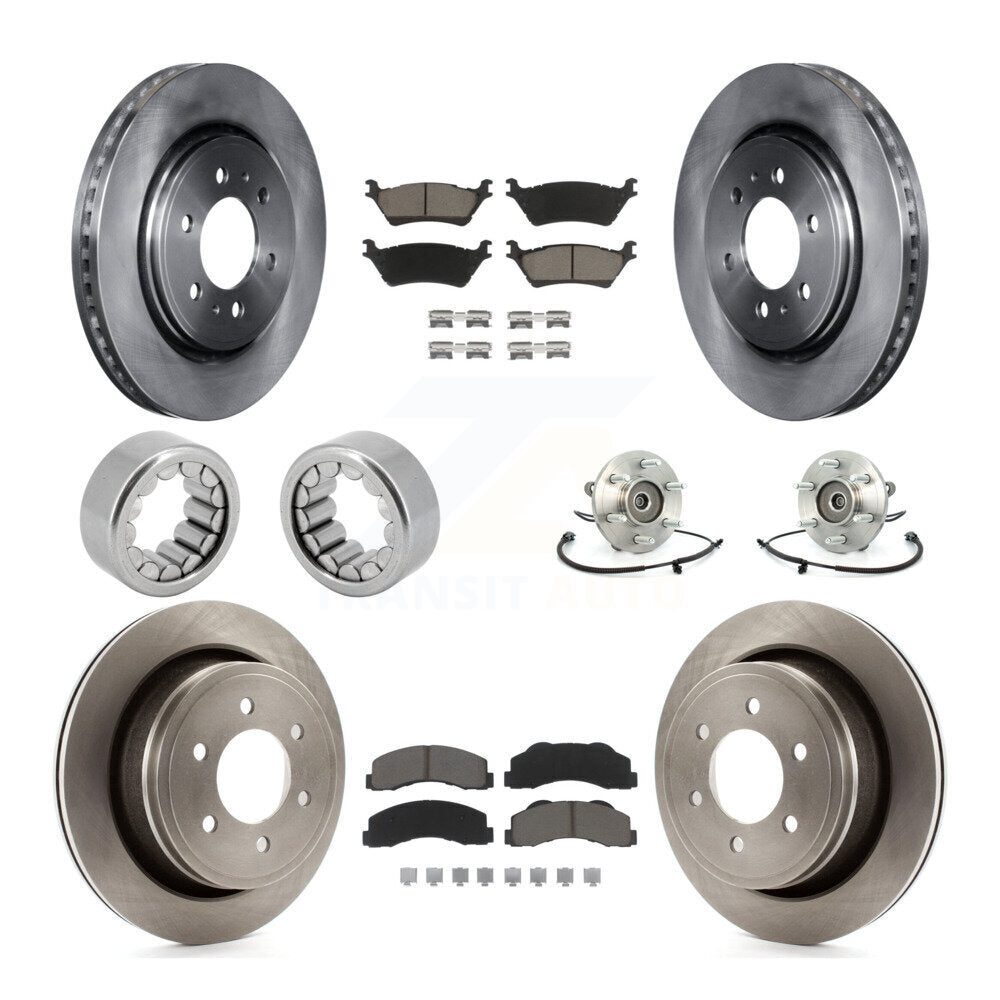 Kit de rotor de frein et patins de frein, roulement de moyeu avant et arrière (10 pièces) pour Ford F-150 4W 2014