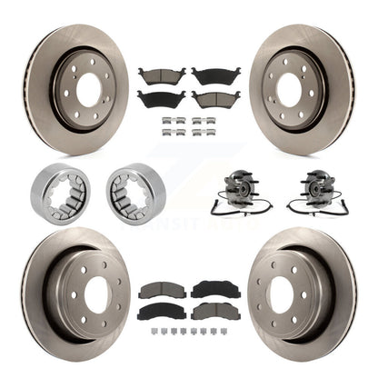 Kit de rotor de frein et patins de frein, roulement de moyeu avant et arrière (10 pièces) pour Ford F-150 4W 2014
