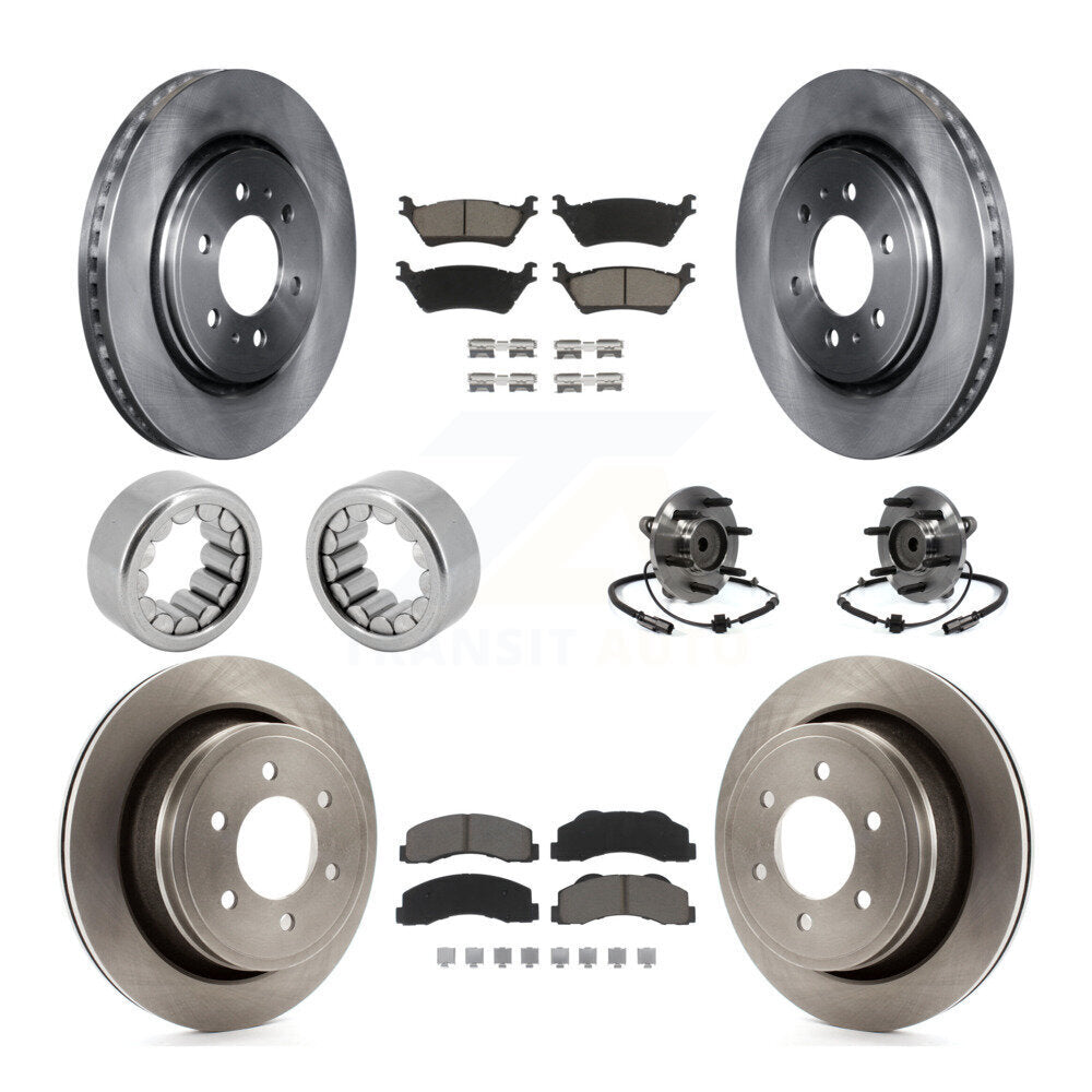 Kit de rotor de frein et patins de frein, roulement de moyeu avant et arrière (10 pièces) pour Ford F-150 RW 2014