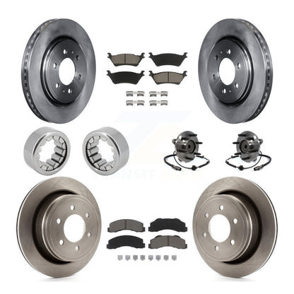 Kit de rotor de frein et patins de frein, roulement de moyeu avant et arrière (10 pièces) pour Ford F-150 RW 2014