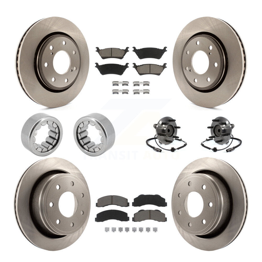 Kit de rotor de frein et patins de frein, roulement de moyeu avant et arrière (10 pièces) pour Ford F-150 RW 2014