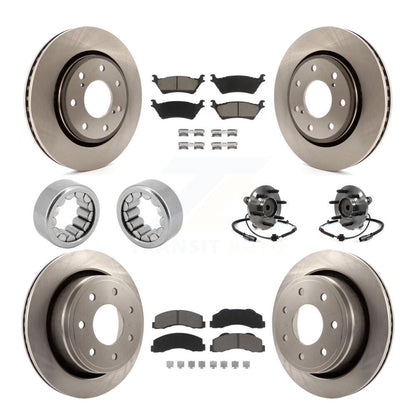 Kit de rotor de frein et patins de frein, roulement de moyeu avant et arrière (10 pièces) pour Ford F-150 RW 2014