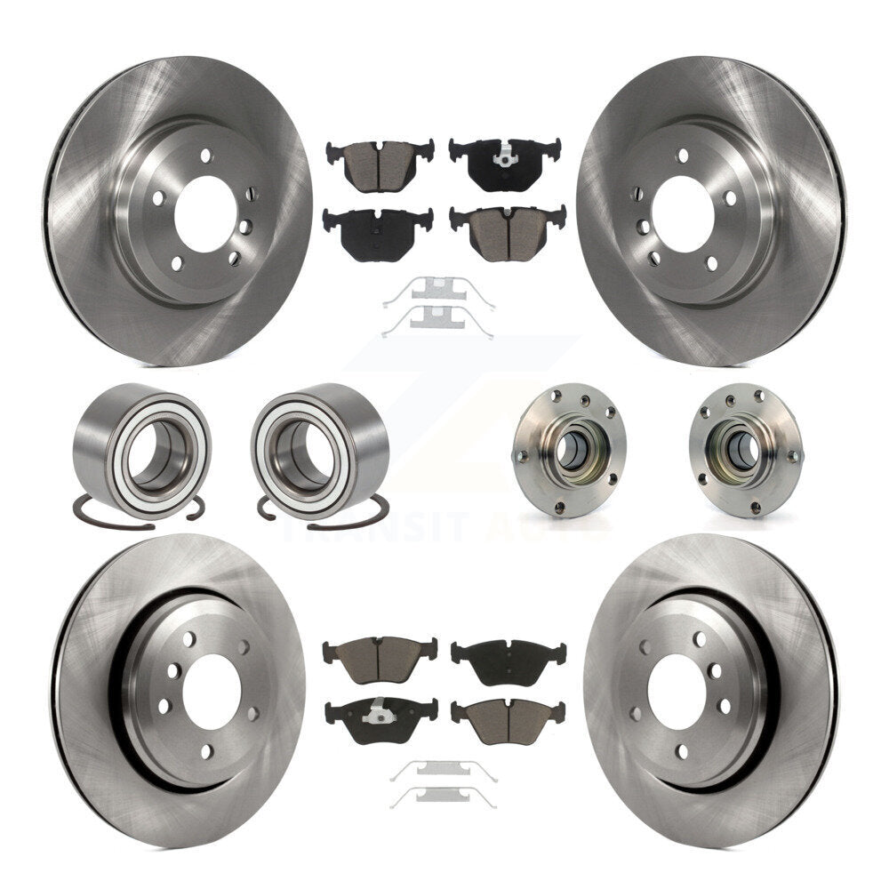 Kit de Rotor de frein à disque et de patins de roulement de moyeu avant et arrière (10 pièces) pour BMW 330Ci 330