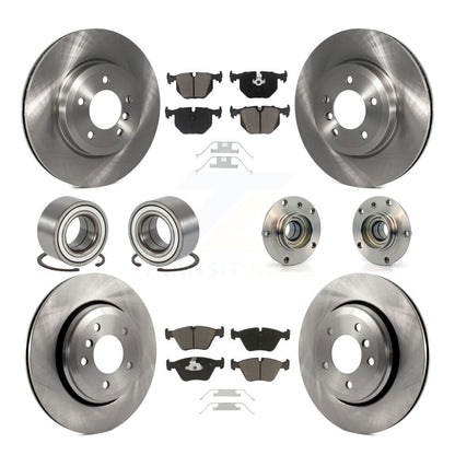 Kit de Rotor de frein à disque et de patins de roulement de moyeu avant et arrière (10 pièces) pour BMW 330Ci 330