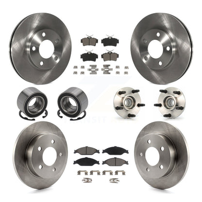 Kit de Rotor de frein à disque et de patins de roulement de moyeu avant et arrière (10 pièces) pour Ford Mustang