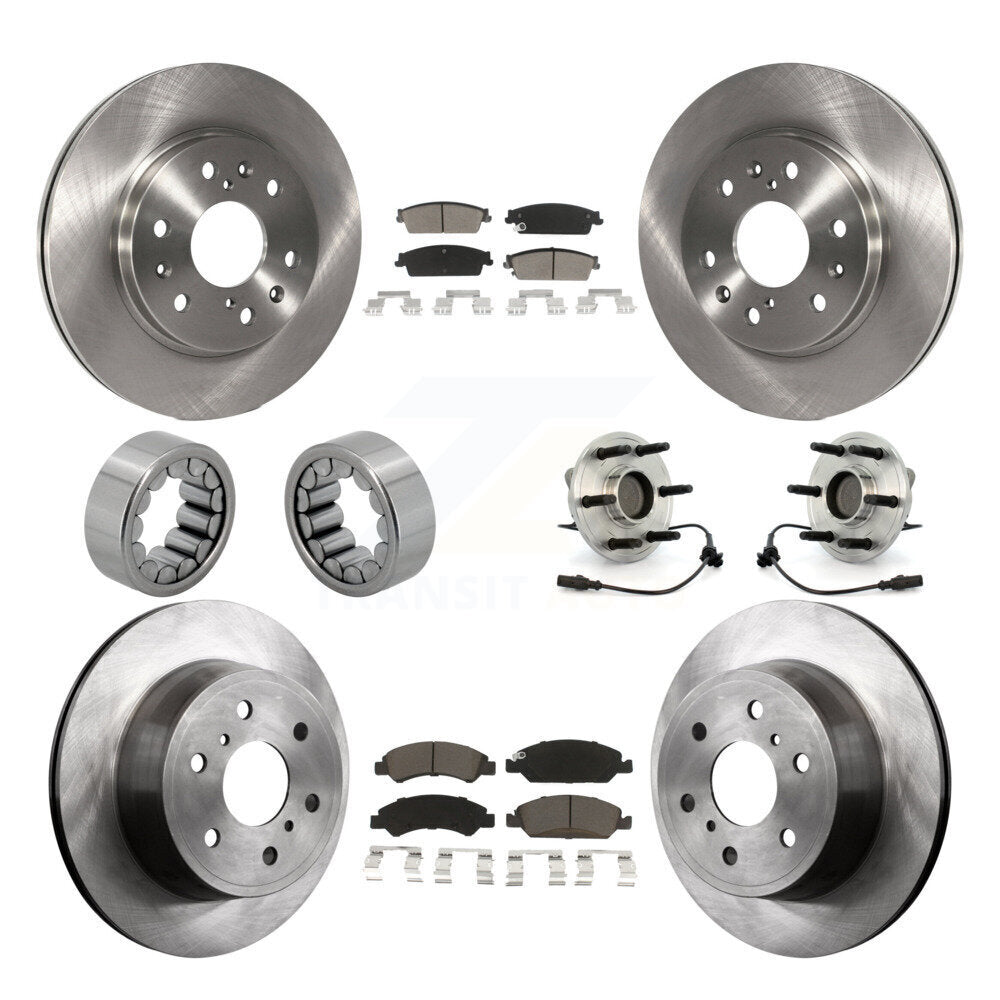 Kit de chaussures de plaquettes de Rotor de frein, roulement de moyeu avant et arrière (10 pièces) pour Chevrolet GMC Sierr