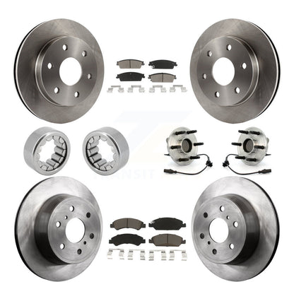 Kit de patins de rotor de frein à disque, roulement de moyeu avant et arrière (10 pièces) pour GMC Sierra 150