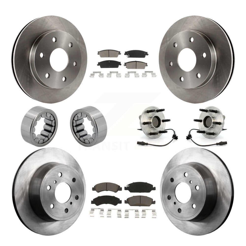 Kit de patins de rotor de frein à disque, roulement de moyeu avant et arrière (10 pièces) pour GMC Sierra 150
