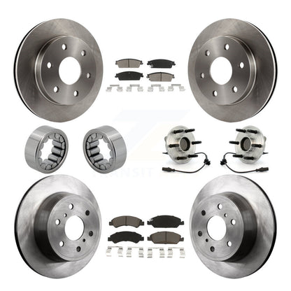 Kit de patins de rotor de frein à disque, roulement de moyeu avant et arrière (10 pièces) pour GMC Sierra 150