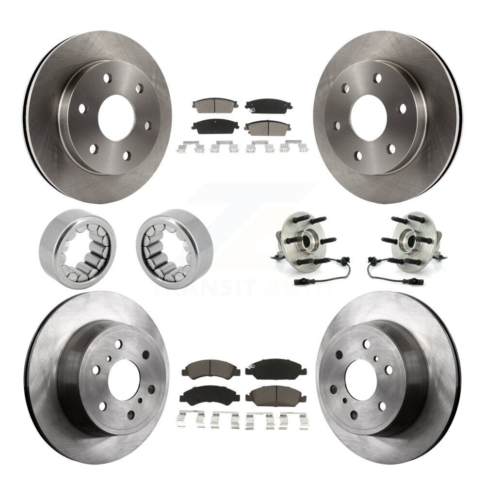 Kit de patins de rotor de frein à disque, roulement de moyeu avant et arrière (10 pièces) pour GMC Sierra 150