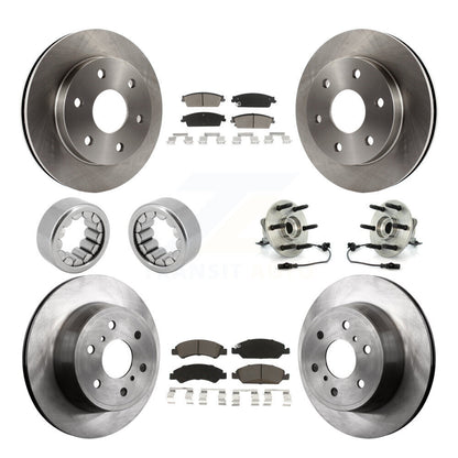 Kit de patins de rotor de frein à disque, roulement de moyeu avant et arrière (10 pièces) pour GMC Sierra 150
