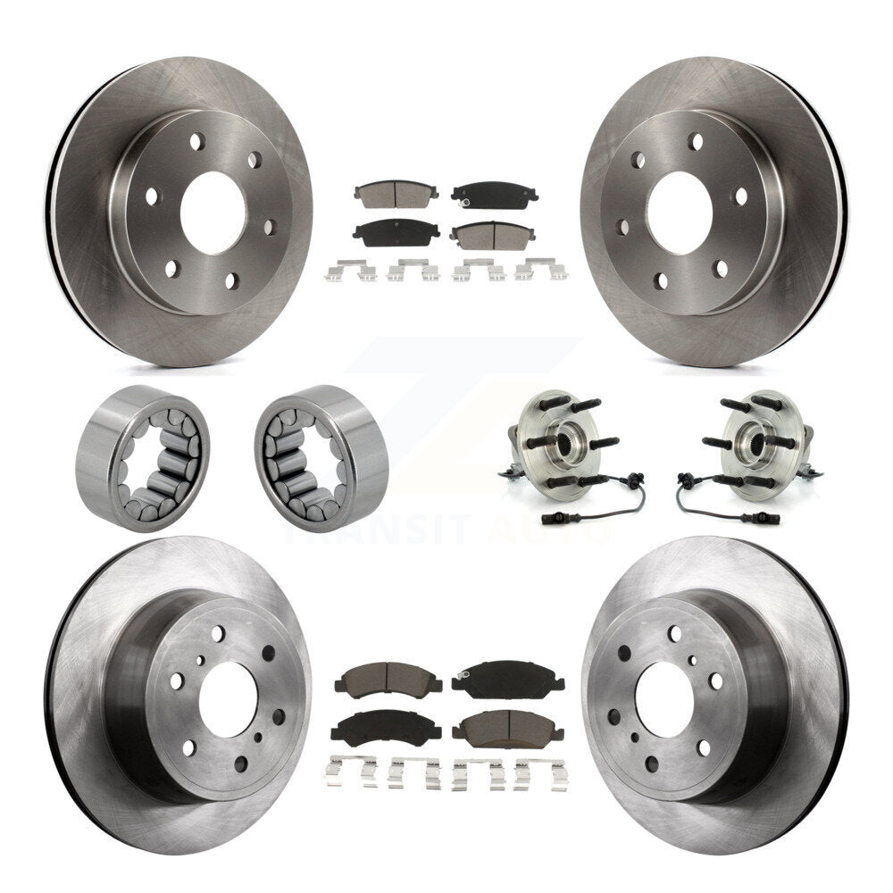 Kit de patins de rotor de frein à disque, roulement de moyeu avant et arrière (10 pièces) pour GMC Sierra 150