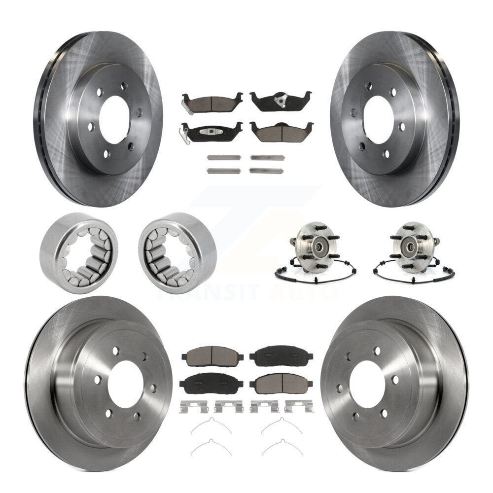 Kit de Rotor de frein et de patins de roulement de moyeu avant et arrière (10 pièces) pour Lincoln Mark LT 4W