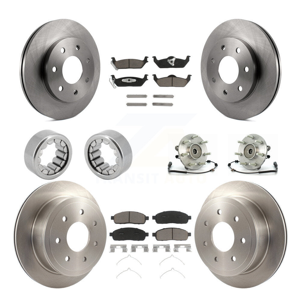 Kit de Rotor de frein et de patins de roulement de moyeu avant et arrière (10 pièces) pour Lincoln Mark LT 4W