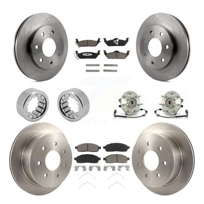 Kit de Rotor de frein et de patins de roulement de moyeu avant et arrière (10 pièces) pour Lincoln Mark LT 4W