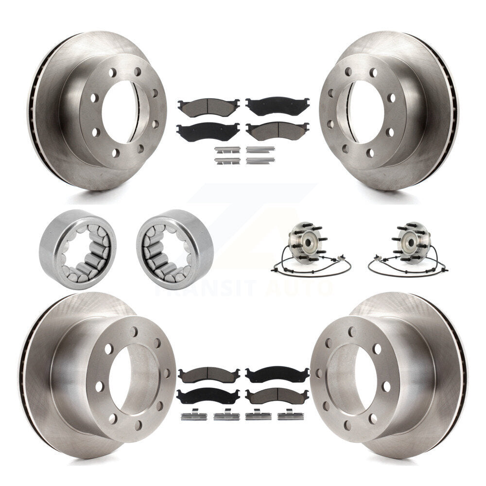 Kit de Rotor de frein à disque et de patins de roulement de moyeu avant et arrière (10 pièces) pour Dodge Ram 250