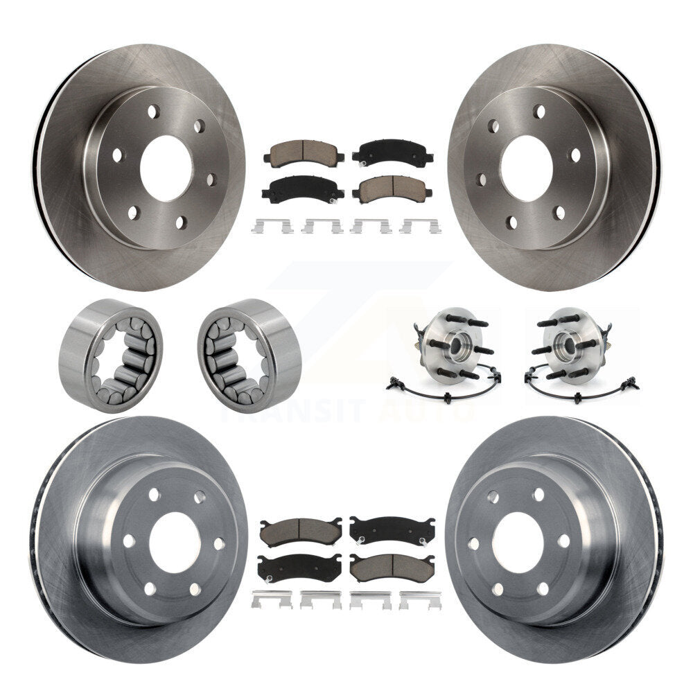Kit de patins de Rotor de frein, roulement de moyeu avant et arrière (10 pièces) pour Chevrolet Express GM