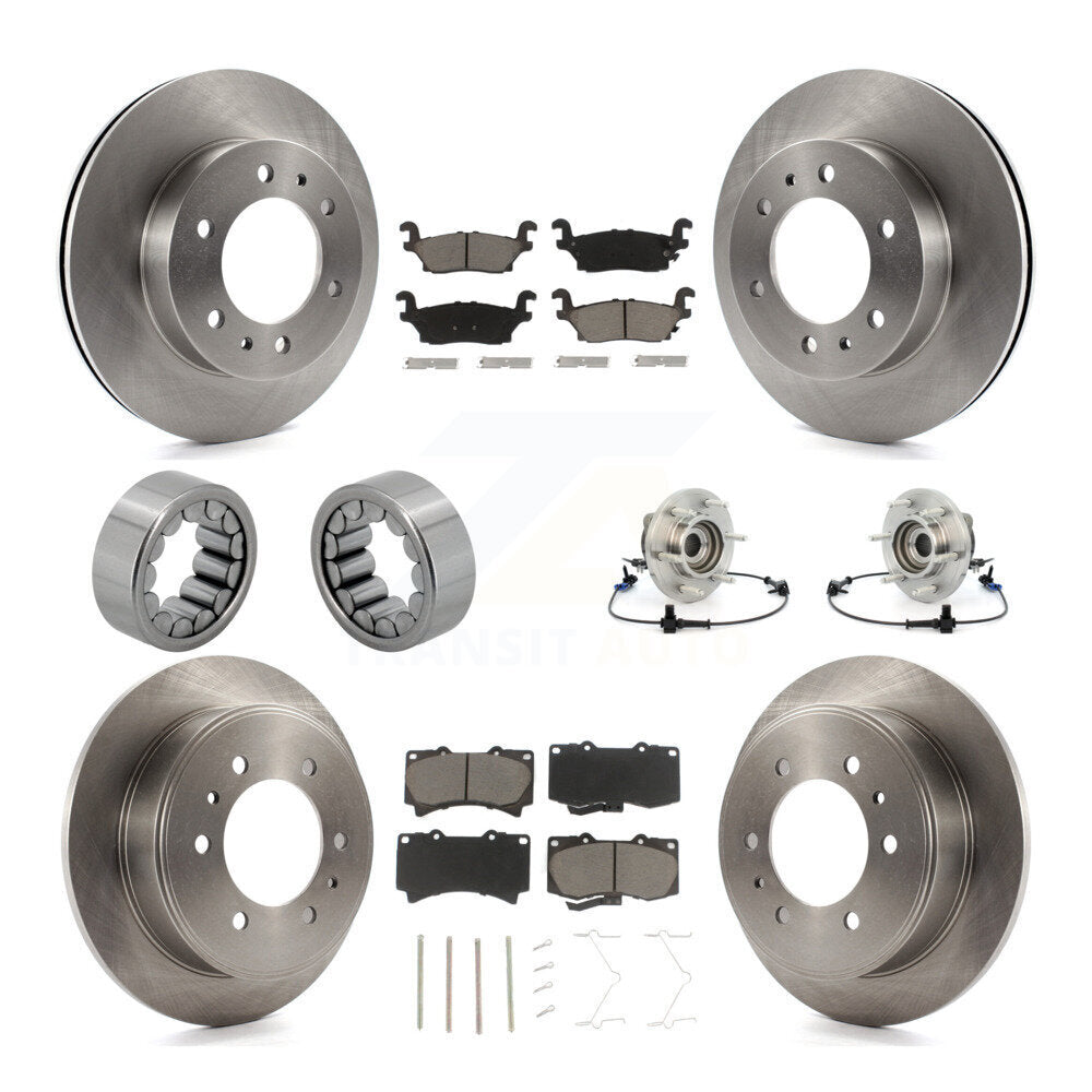 Kit de Rotor de frein et de patins de roulement de moyeu avant et arrière (10 pièces) pour Hummer H 2006 – 2008
