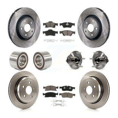 Kit de chaussures de plaquettes de Rotor de frein à disque de roulement de moyeu avant et arrière pour Jeep Grand Cherokee W